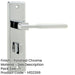 Stylish Suite Door Handle with Bathroom Plate Polished Chrome Interior Lever Backplate-1