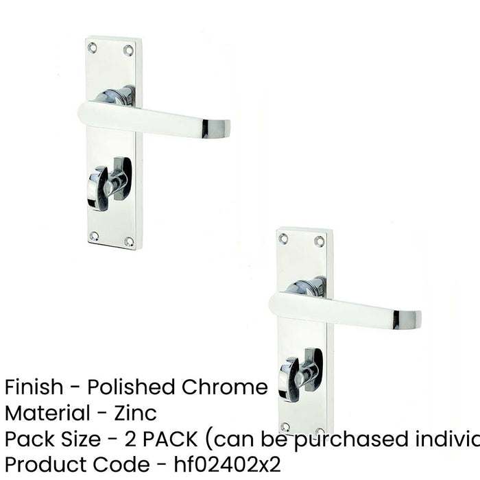 PACK Elegant Victorian Straight Lever Door Handle Polished Chrome Interior Lever Backplate (1)-1