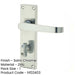 Elegant Victorian Straight Door Handle with Satin Chrome Finish Bathrooms Interior Lever Backplate-1