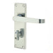 Elegant Victorian Straight Door Handle with Satin Chrome Finish Bathrooms Interior Lever Backplate