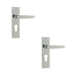 PACK Elegant Victorian Straight Door Handle Polished Chrome Euro Profile Locks Interior Lever Backplate (1)