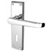 Elegant Victorian Straight Door Handle Polished Chrome Interior Doors Interior Lever Backplate