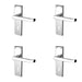 PACK Elegant Victorian Straight Door Handle Polished Chrome Interior Doors Interior Lever Backplate