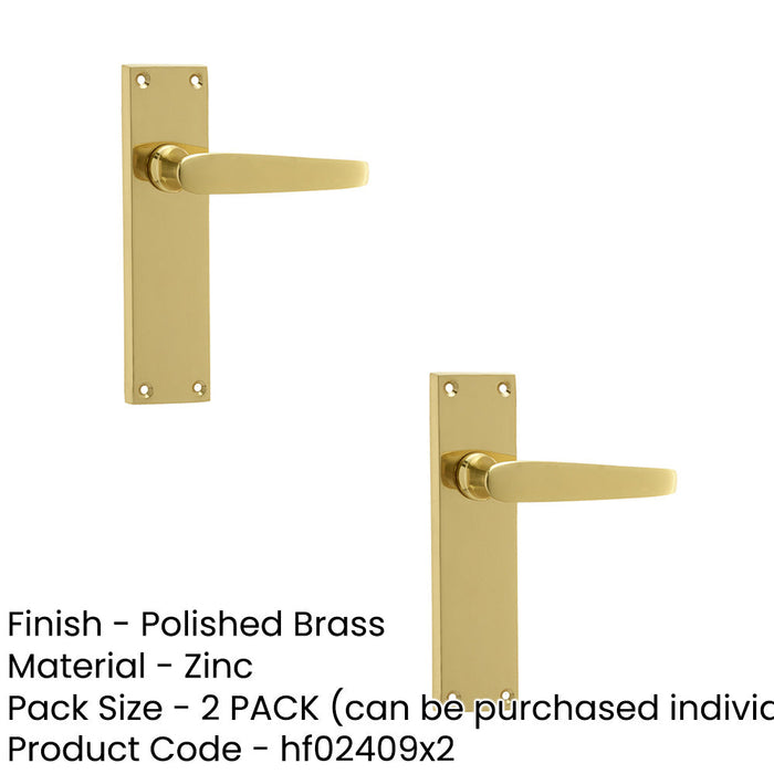 PACK Elegant Victorian Straight Door Handle with Polished Brass Finish Interior Doors Interior Lever Backplate (1)-1