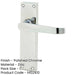 Elegant Victorian Straight Door Handle with Polished Chrome Finish Interior Lever Backplate-1