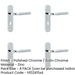 PACK Elegant Twin Suite Door Handle Polished Satin Chrome Finish Interior Lever Backplate-1