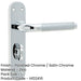 Elegant Twin Suite Door Handle Polished Satin Chrome Finish Interior Lever Backplate (1)-1