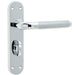 Elegant Twin Suite Door Handle Polished Satin Chrome Finish Interior Lever Backplate (1)