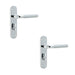 PACK Elegant Twin Suite Door Handle Polished Satin Chrome Finish Interior Lever Backplate (3)