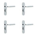 PACK Elegant Twin Suite Door Handle Polished Satin Chrome Finish Interior Lever Backplate (1)