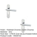 PACK Mitred Suite Door Handle with Euro Profile Lockplate Polished Satin Chrome Finish Interior Lever Backplate (1)-1