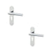 PACK Mitred Suite Door Handle with Euro Profile Lockplate Polished Satin Chrome Finish Interior Lever Backplate (1)