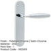 Elegant Polished Chrome Satin Chrome Suite Door Handle with Latchplate Interior Lever Backplate-1