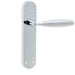 Elegant Polished Chrome Satin Chrome Suite Door Handle with Latchplate Interior Lever Backplate