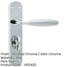 Elegant Suite Door Handle with Bathroom Plate Polished Satin Chrome Finish Interior Lever Backplate-1