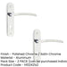PACK Dual Finish Aluminium Suite Door Handle with Lockplate Polished Satin Chrome Interior Lever Backplate (1)-1