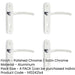 PACK Dual Finish Aluminium Suite Door Handle with Lockplate Polished Satin Chrome Interior Lever Backplate-1