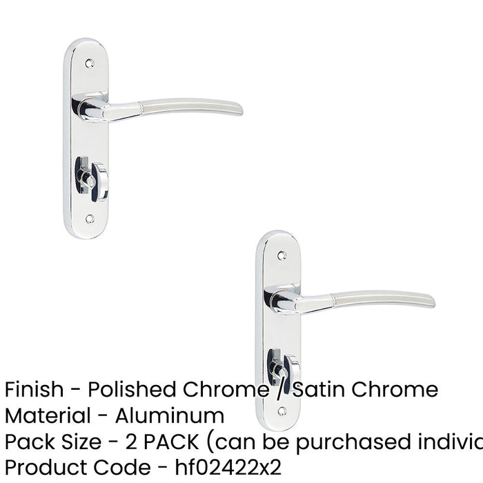 PACK Elegant Dual-Finish Door Handle Polished Satin Chrome Interior Lever Backplate (1)-1