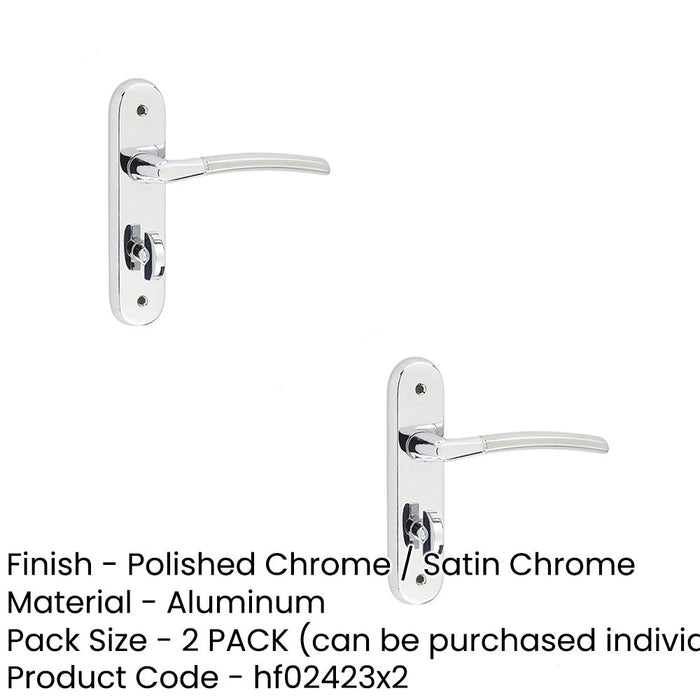 PACK Elegant Suite Door Handle with Polished Satin Chrome Finish Interior Lever Backplate (1)-1