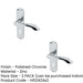 PACK Polished Chrome Suite Door Handle with Lockplate Modern Interiors Interior Lever Backplate (3)-1