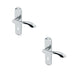 PACK Polished Chrome Suite Door Handle with Lockplate Modern Interiors Interior Lever Backplate (3)
