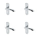 PACK Polished Chrome Suite Door Handle with Lockplate Modern Interiors Interior Lever Backplate (1)