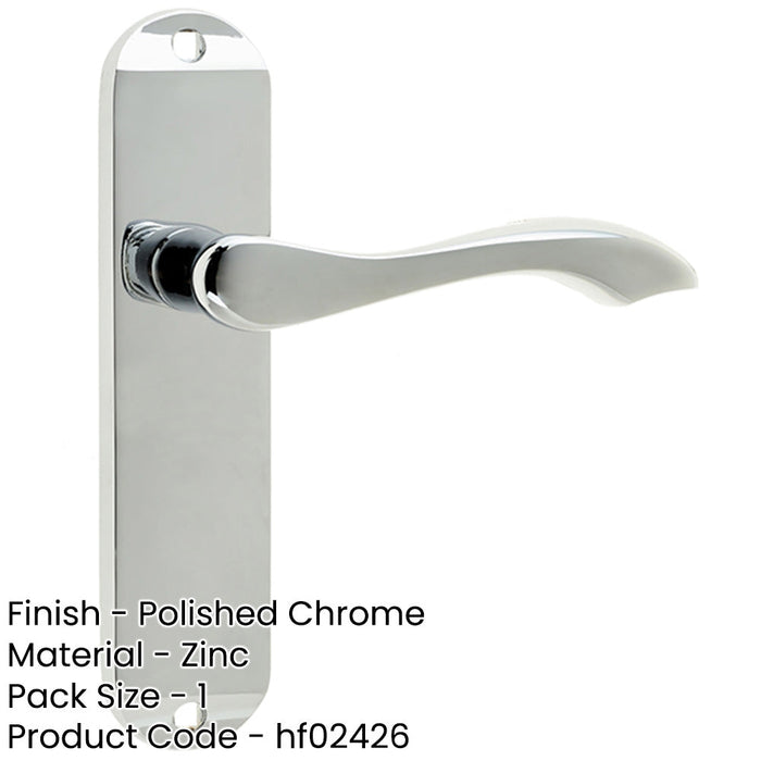 Polished Chrome Suite Door Handle Latchplate Modern Interiors Interior Lever Backplate-1