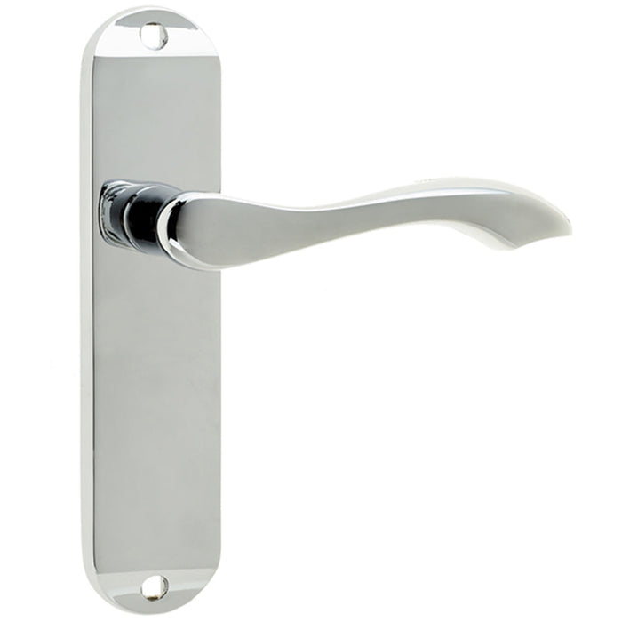 Polished Chrome Suite Door Handle Latchplate Modern Interiors Interior Lever Backplate