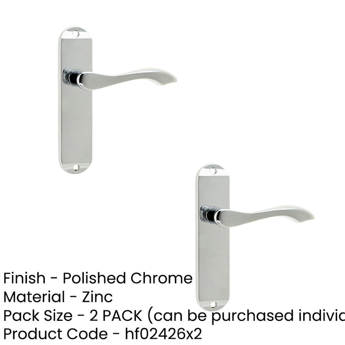 PACK Polished Chrome Suite Door Handle Latchplate Modern Interiors Interior Lever Backplate (1)-1