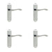 PACK Polished Chrome Suite Door Handle Latchplate Modern Interiors Interior Lever Backplate