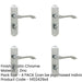 PACK Satin Chrome Suite Door Handle Bathroom Stylish Durable Interior Lever Backplate-1