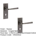 PACK Rustic Pewter Door Handle Lockplate Unique Home Decor Interior Lever Backplate (1)-1