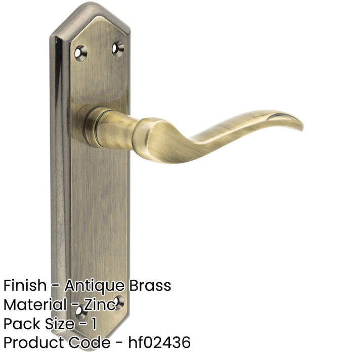 Elegant Antique Bronze Suite Door Handle with Latchplate Interior Lever Backplate-1