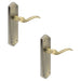 PACK Elegant Antique Bronze Suite Door Handle with Latchplate Interior Lever Backplate (1)