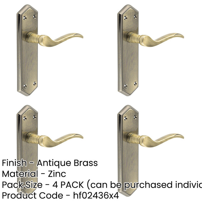 PACK Elegant Antique Bronze Suite Door Handle with Latchplate Interior Lever Backplate-1