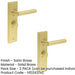 PACK Satin Brass Bathroom Door Handle with Turn Release Backplate Solid Brass Interior Lever (2)-1