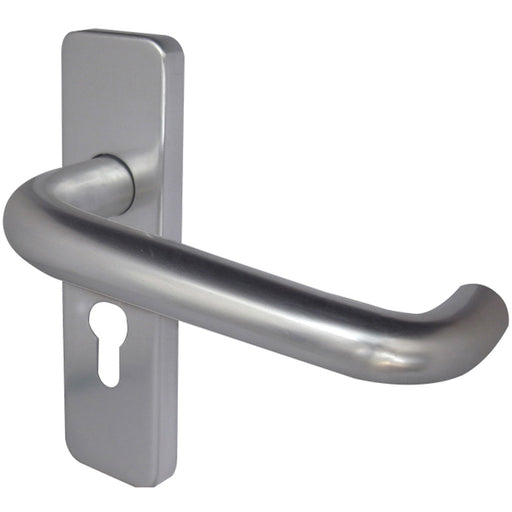 Elegant 19mm Round Door Handle with Satin Anodised Aluminium Finish Interior Lever Backplate