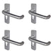 PACK Elegant 19mm Round Door Handle with Satin Anodised Aluminium Finish Interior Lever Backplate