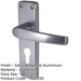 Satin Anodised Aluminium Contract Door Handle with Euro Profile Lockplate Interior Lever Backplate-1