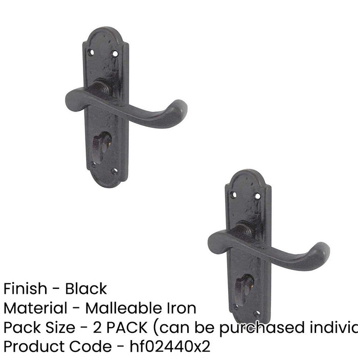 PACK Elegant Black Suite Door Handle Bathroom Plate Stylish Interiors Interior Lever Backplate (1)-1