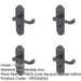 PACK Elegant Black Suite Door Handle Bathroom Plate Stylish Interiors Interior Lever Backplate-1