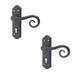 PACK Elegant Black Suite Door Handle with Lockplate Interior Lever Backplate (3)