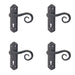 PACK Elegant Black Suite Door Handle with Lockplate Interior Lever Backplate (1)