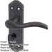 Elegant Black Suite Door Handle with Bathroom Plate Interior Lever Backplate (1)-1