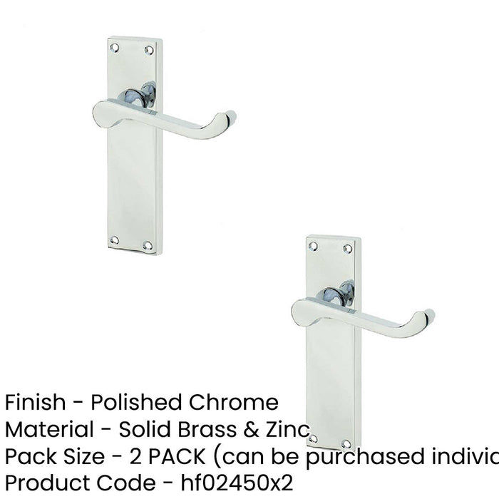 PACK Elegant Victorian Scroll Door Handle with Polished Chrome Finish Interior Lever Backplate (3)-1