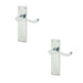 PACK Elegant Victorian Scroll Door Handle with Polished Chrome Finish Interior Lever Backplate (3)