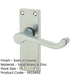 Elegant Victorian Scroll Door Handle with Satin Chrome Finish Interior Lever Backplate-1