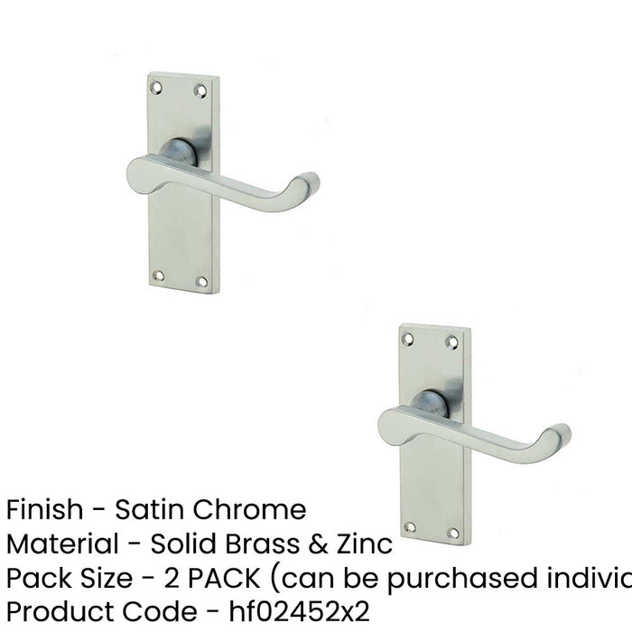 PACK Elegant Victorian Scroll Door Handle with Satin Chrome Finish Interior Lever Backplate (1)-1