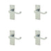 PACK Elegant Victorian Scroll Door Handle with Satin Chrome Finish Interior Lever Backplate