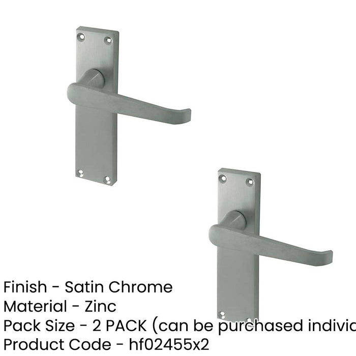 PACK Elegant Victorian Straight Door Handle with Long Latchset Plate Satin Chrome Finish Interior Lever Backplate (1)-1